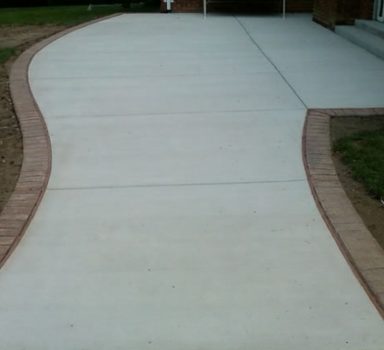 Decorative Patio with stamped edges